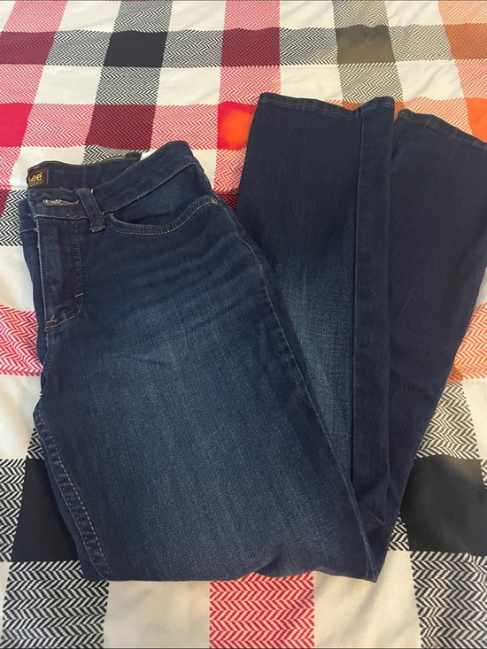 Lee Denim - Lee Women's Dark Mid rise Straight Leg Jeans